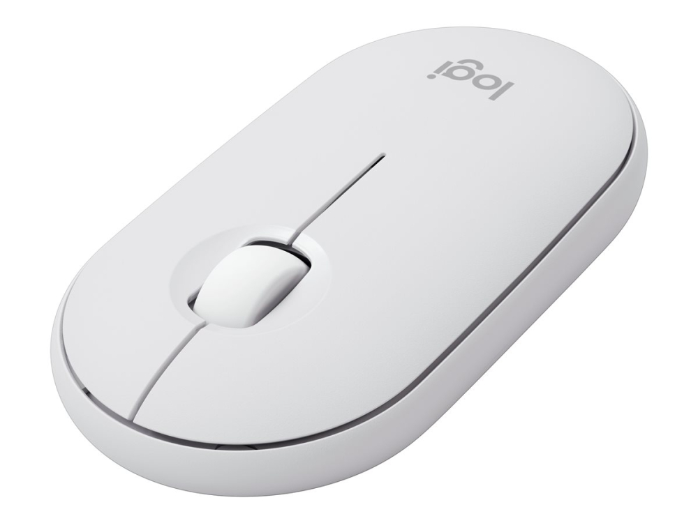 Logitech Pebble Mouse 2 M350s – Bluetooth 5.2 LE, SilentTouch, Tonal White [2]