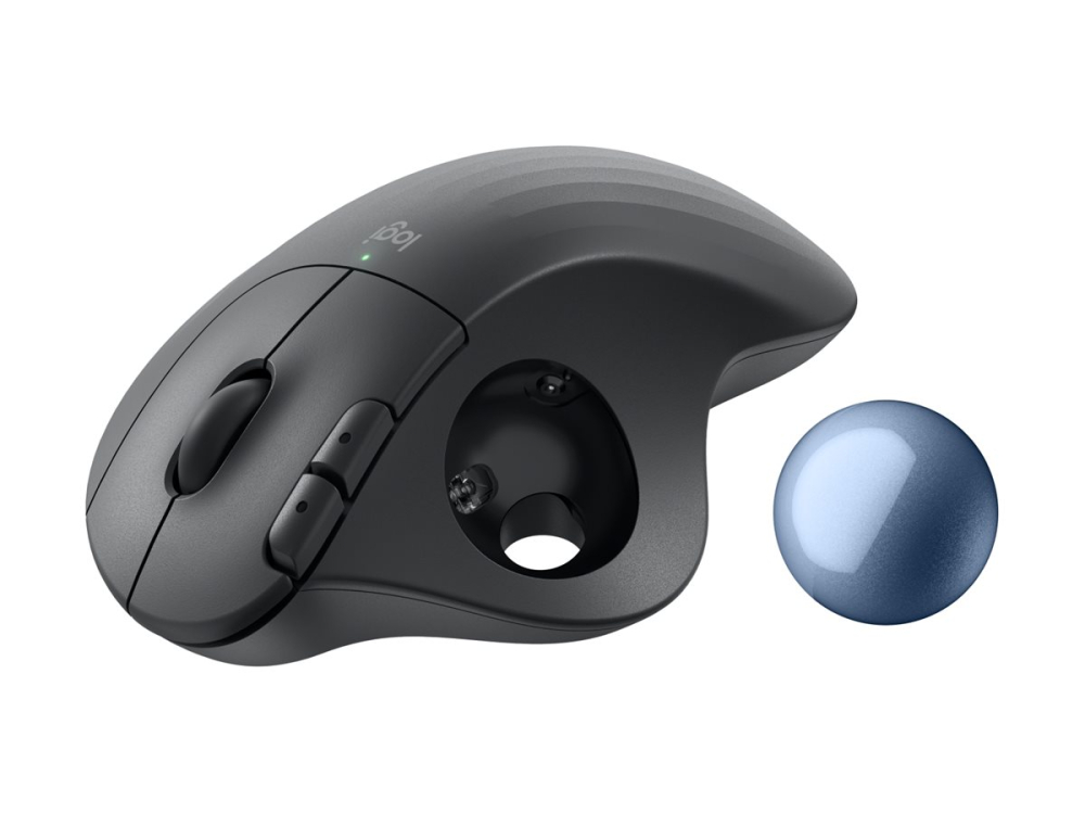 Logitech ERGO M575S Wireless Trackball, Graphite, Blue Ball [5]