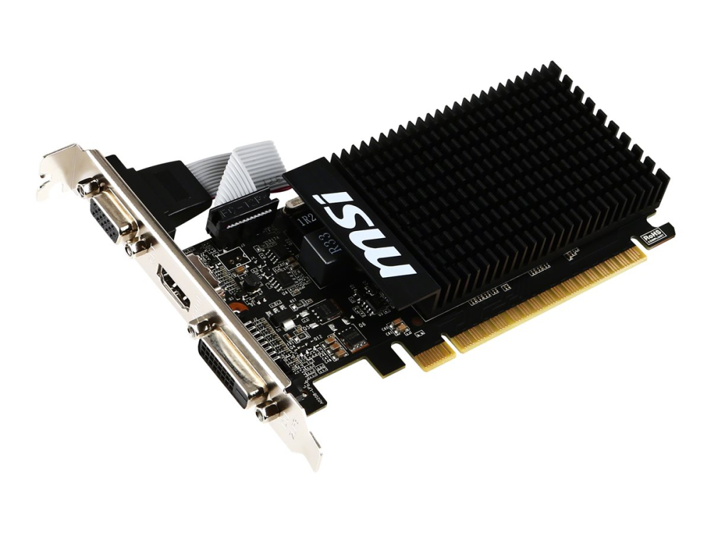 MSI GeForce GT 710 2GD3H LP Low Profile GPU Front View [6]