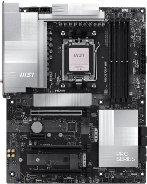 MSI PRO X870E-P WIFI AM5 ATX Motherboard – Main Image [3]