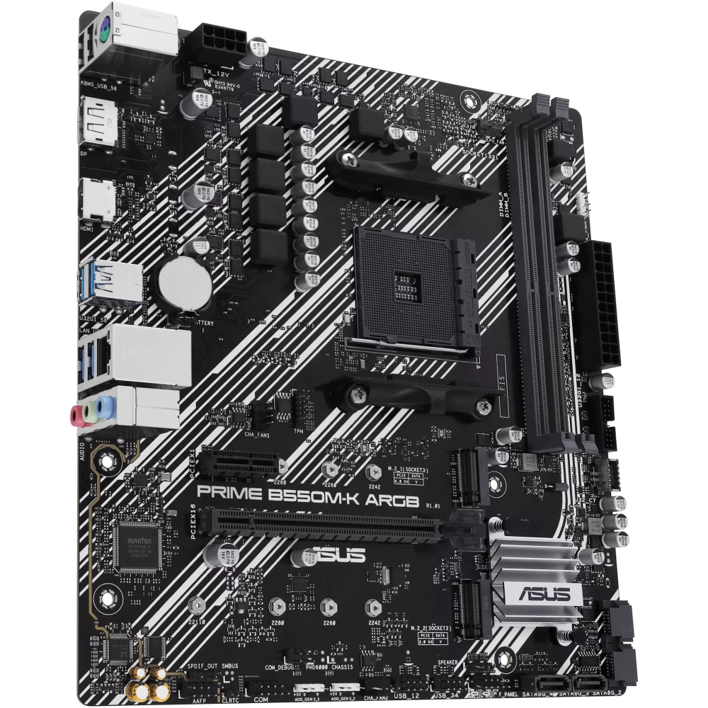 ASUS PRIME B550M-K ARGB Motherboard Front View [3]