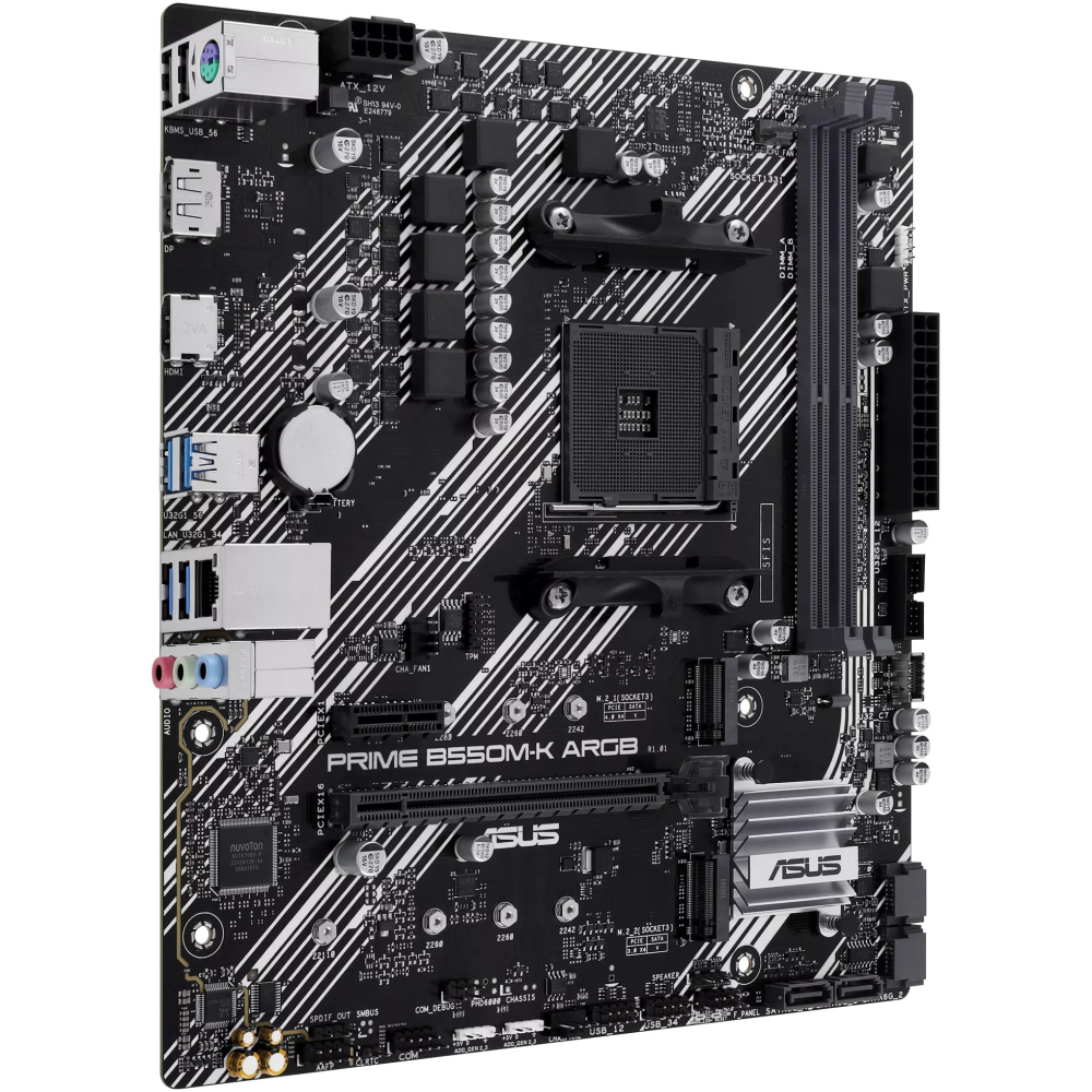 ASUS PRIME B550M-K ARGB Motherboard Front View [2]