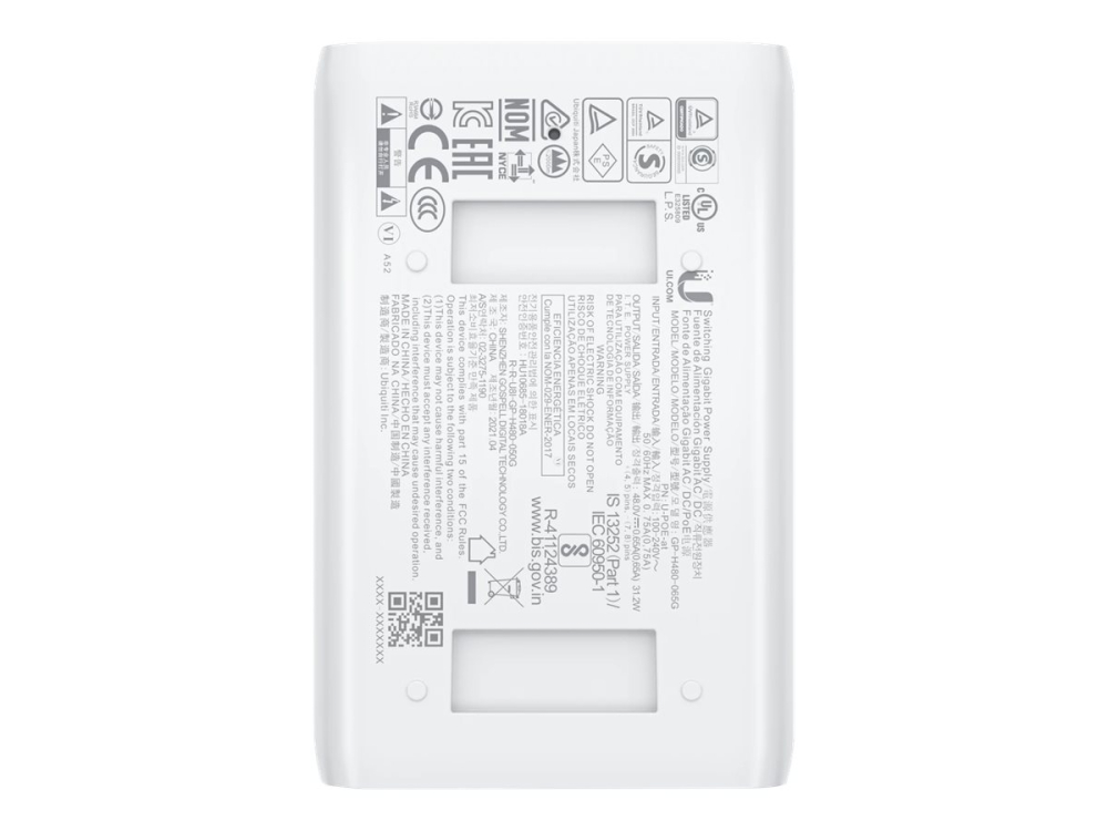 Ubiquiti U‑PoE‑AT – Injector PoE+ 30W, 802.3at [3]