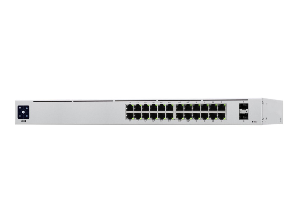 Ubiquiti USW‑24‑POE – Switch 24× Gigabit, 16× PoE+, 2× SFP, Fanless [4]