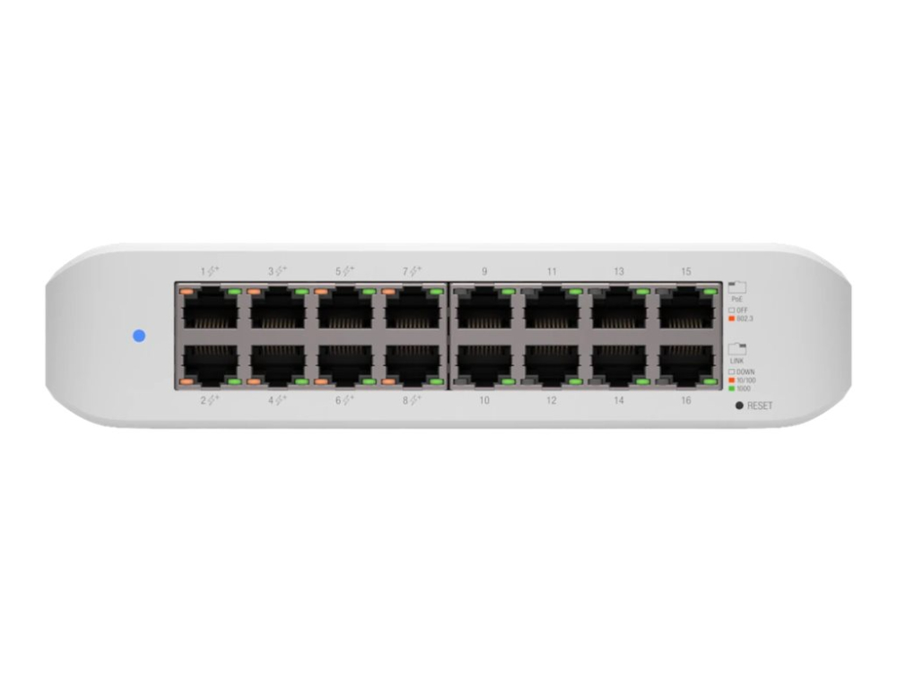 UBIQUITI USW-LITE-16-POE UniFi Switch Lite 16 Gigabit RJ45 ports including 8x 802.3at PoE+ [6]