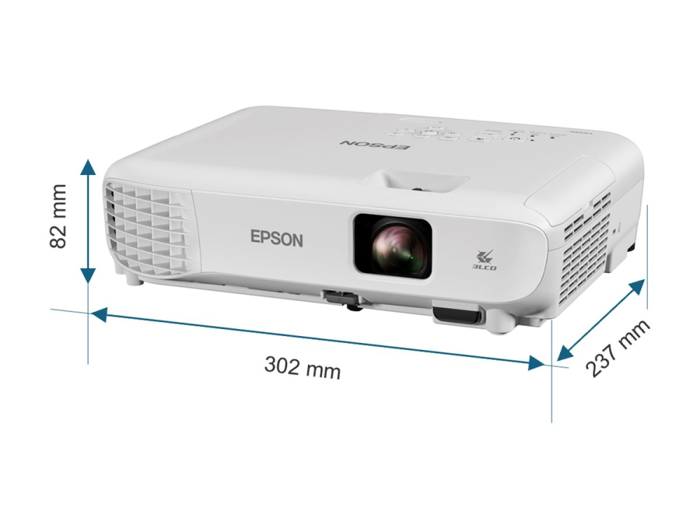 Epson EB‑W53, Videoproiector 3LCD, WXGA, 4000 lumeni, 2× HDMI [4]