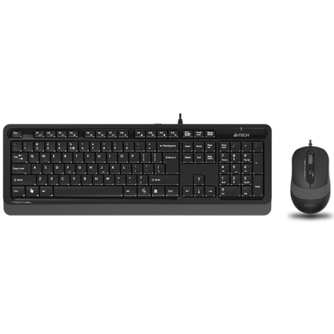 Produs Nou - A4TECH Fstyler F1010 Grey – Kit tastatură 104 taste + mouse 1600 DPI, USB