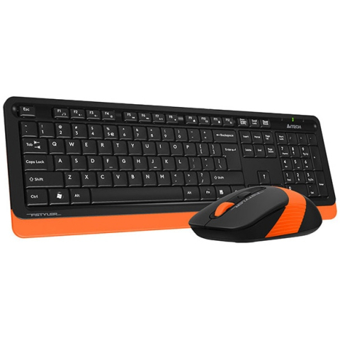 A4TECH Fstyler FG1010 Orange – Kit tastatură wireless 104 taste + mouse wireless 2000 DPI [2]