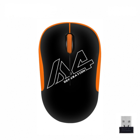 Produs Nou - A4TECH G3‑300N‑BO – Mouse wireless 2.4 GHz, optic 1000 DPI, negru/portocaliu
