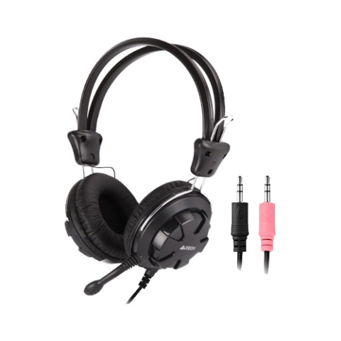 Casti PC - A4TECH HS‑28‑1 – Căști multimedia cu fir, microfon pe braț, Jack 3.5 mm x2