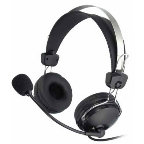 Casti PC - A4TECH HS‑7P – Căști multimedia cu fir, microfon pe braț, Jack 3.5 mm x2