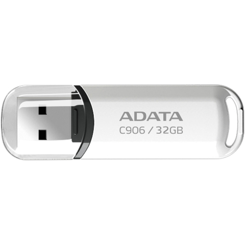 Componente - ADATA AC906 32GB – USB 2.0, cu capac, plastic alb – AC906‑32G‑RWH