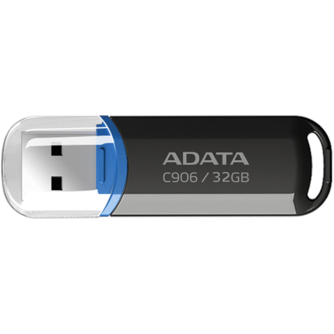 Componente - ADATA AC906 32GB – USB 2.0, cu capac, plastic negru – AC906‑32G‑RBK