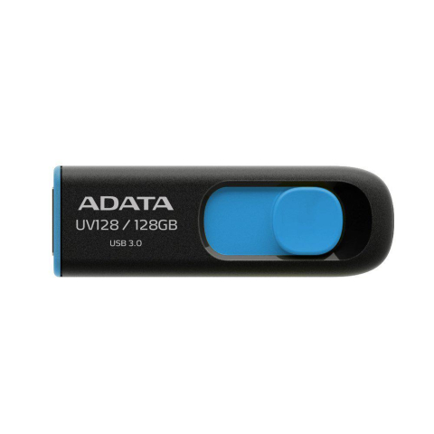 Memorii - ADATA AUV128 128GB – USB 3.2 Gen1, retractabil, negru/albastru