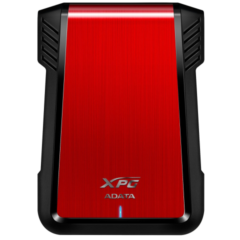ADATA EX500 – Rack extern 2.5", SATA, USB 3.1 Gen2 Type‑C, negru cu roșu [0]
