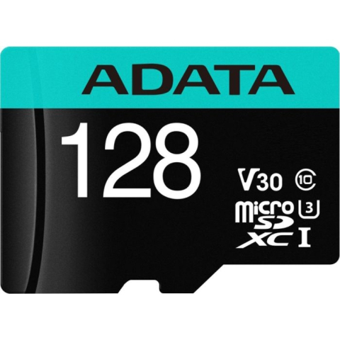 ADATA MicroSDHC 128GB – UHS‑I U3, 100/80MB/s, 4K, cu adaptor [0]