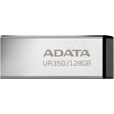 Memorii - ADATA UR350 128GB – USB 3.2 Gen1, metalic, gri, retractabil