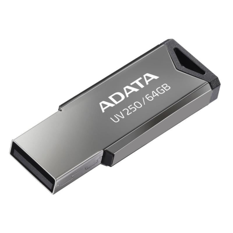 Componente - ADATA USB 2.0 64GB – UV250, metal, gri – AUV250‑64G‑RBK