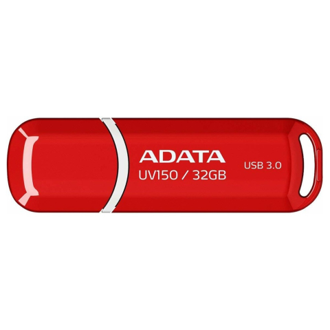 ADATA UV150 32GB – USB 3.2 Gen 1, cu capac, plastic roșu – AUV150‑32G‑RRD [1]