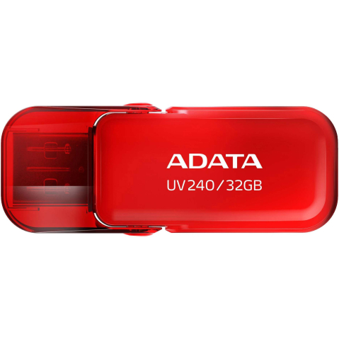 ADATA UV240 32GB – USB 2.0, cu capac, plastic, roșu – AUV240‑32G‑RRD [1]