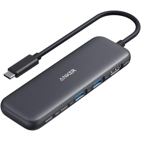 Cabluri Usb & Thunderbolt - Anker Docking Station 5‑in‑1 – USB‑C, HDMI 4K, PD 85W – A8355H11