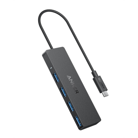 Încărcătoare & Powerbank - Anker HUB 4‑in‑1 – USB‑C la 4×USB 3.0, 5Gbps, negru – A8309G11