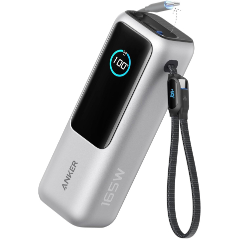 Încărcătoare & Powerbank - Anker Power Bank 25.000 mAh – USB‑A + USB‑C, 165W, argintiu – A1695H41