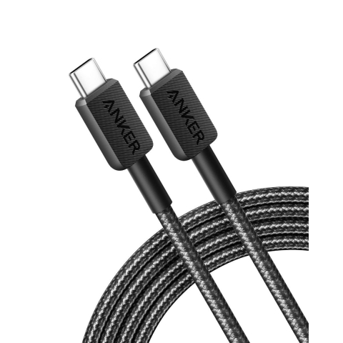 Telecom & Wearables - Anker USB‑C la USB‑C, 1.8m, 60W, nylon braided, negru – A81F6G11