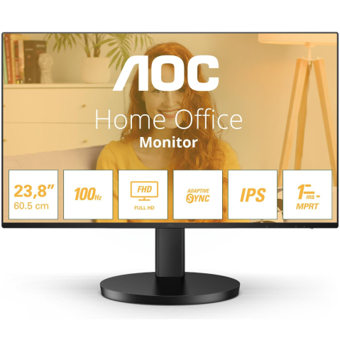 Monitoare Gaming & Consumer - AOC 24B3HA2 – Monitor IPS 23.8″, FHD, 120Hz, Boxe, HDMI + VGA