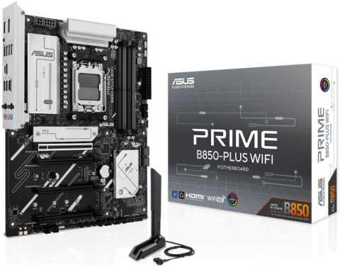 Plăci de Bază Amd - ASUS PRIME B850‑PLUS WIFI – Placă de bază AM5 DDR5 ATX Wi‑Fi 6E