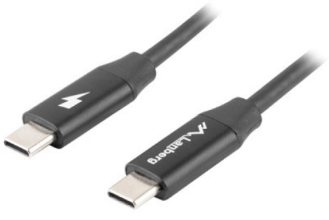 Cabluri Usb & Thunderbolt - Lanberg USB‑C la USB‑C 1m – Quick Charge 4.0 – CA‑CMCM‑40CU‑0010‑BK