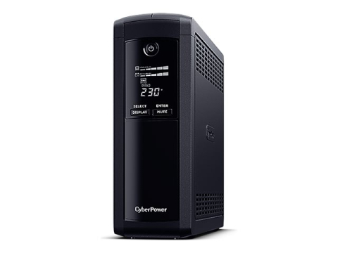 Line Interactive Towers - CyberPower Value Pro VP1600ELCD – UPS 1600VA 960W, Line‑Interactive, LCD, AVR, 4 ieșiri
