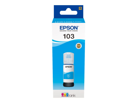Cerneală & Cap de Printare - Epson 103 Cyan – Ink Refill C13T00S24A, 65 ml