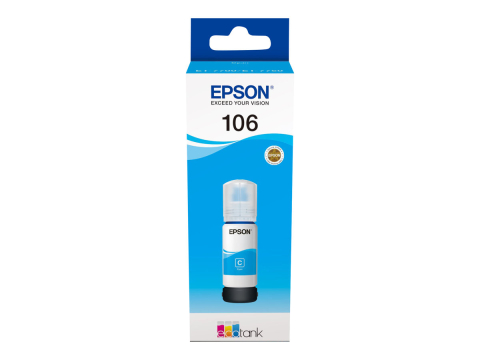 Imprimante, Scannere, Consumabile - Epson 106 Cyan – C13T00R240, 70 ml, EcoTank