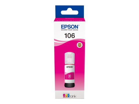 Cerneală & Cap de Printare - Epson 106 Magenta – C13T00R340, 70 ml, EcoTank