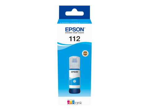 Cerneală & Cap de Printare - Epson 112 Cyan – Cerneală Originală EcoTank 70 ml (C13T06C24A)