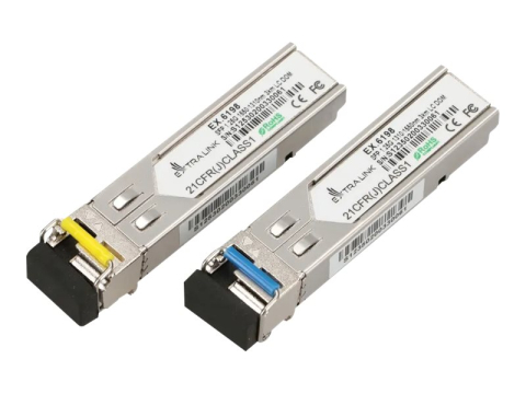 Plăci de Rețea & Adaptoare - EXTRALINK EX.6198 – SFP WDM 1.25G 3km LC Single‑Mode (Pair)