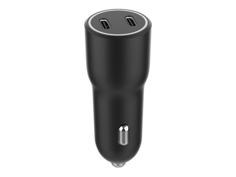 Telecom & Wearables - Gembird 2-Port USB Car Charger USB-C 40W Black