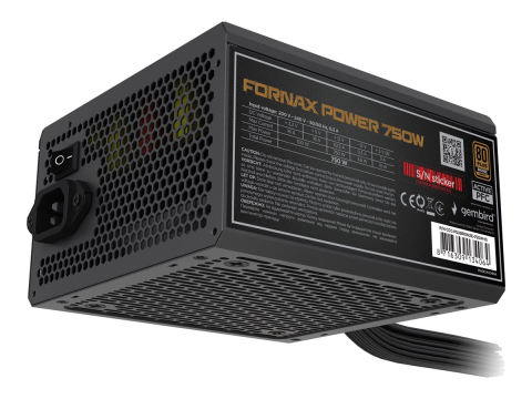 Gembird 750W 80 Plus Bronze – Sursă PC Active PFC, 120 mm [1]