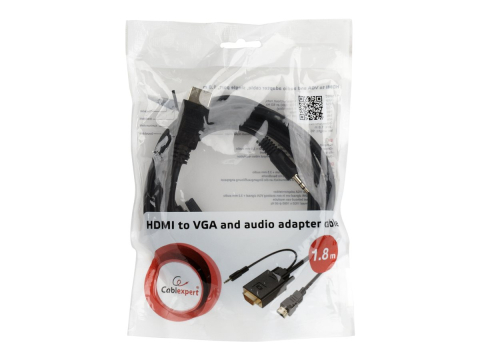 Gembird A‑HDMI‑VGA‑03‑10 – Adaptor HDMI → VGA + audio, 3 m [3]