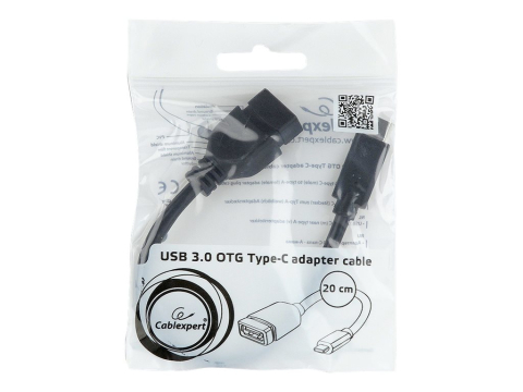 Gembird A‑OTG‑CMAF3‑01 – USB‑C → USB‑A, USB 3.0 OTG, 20 cm [1]