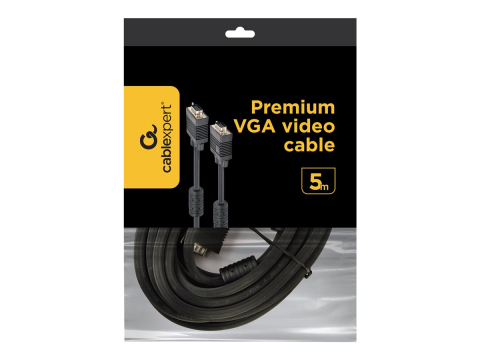 Gembird CC‑PPVGA‑5M‑B – Cablu VGA HD15 male/male, dual‑shielded, 5m [2]