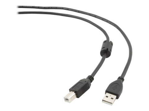 Cabluri Usb & Thunderbolt - Gembird CCF‑USB2‑AMBM‑15 – Cablu USB 2.0 A‑B 4.5m, Ferrite, Gold‑Plated