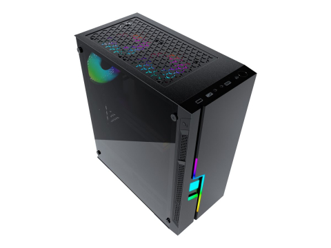 Gembird Fornax 2000 RGB Mid Tower Case Front View [1]