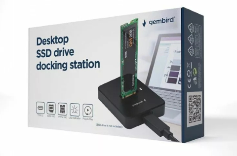 GEMBIRD Desktop USB Type-C M.2 SATA NVME SSD drive docking station black [1]