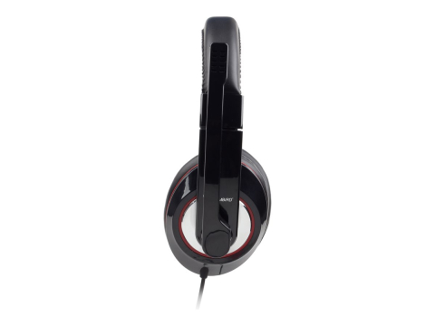 Gembird MHS‑U‑001 – Căști USB Stereo cu Microfon Gooseneck, Black/Red [2]