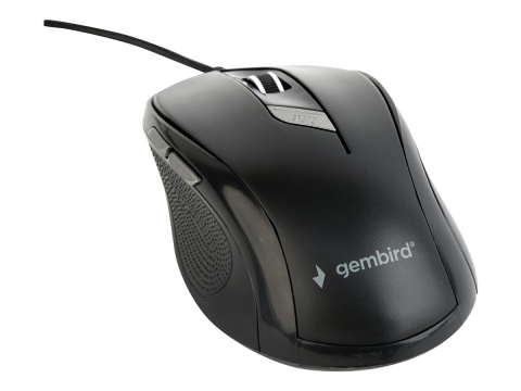 Mouse, Trackballs & Presenters - Gembird MUS‑6B‑01 – Mouse optic 1600 DPI, USB, Black