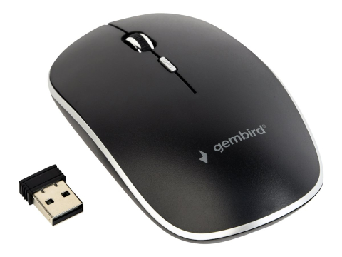 Mouse - Gembird MUSW‑4B‑01 – Mouse wireless optic 1600 DPI, nano USB, black