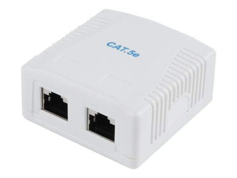 Plăci de Rețea & Adaptoare - GEMBIRD NCAC‑2F5E‑01 – Cutie Rețea CAT5E FTP 2 Porturi RJ45
