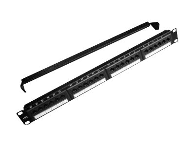 Gembird NPP‑C624CM‑001 – Patch Panel 24 Porturi Cat.6, 1U, 19” [1]